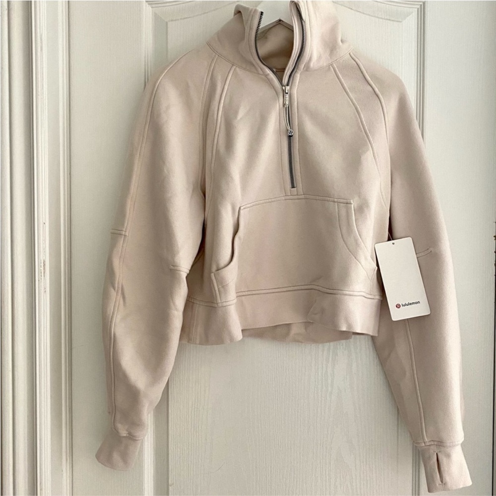 Lululemon Scuba Oversized Funnel Neck Half-Zip White Opal Size XS/S - Picture 6 of 9